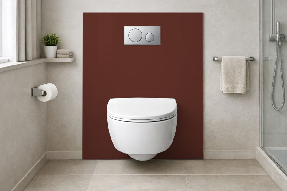 Toilettenrückwand Einfarbig RAL 8012 Rotbraun