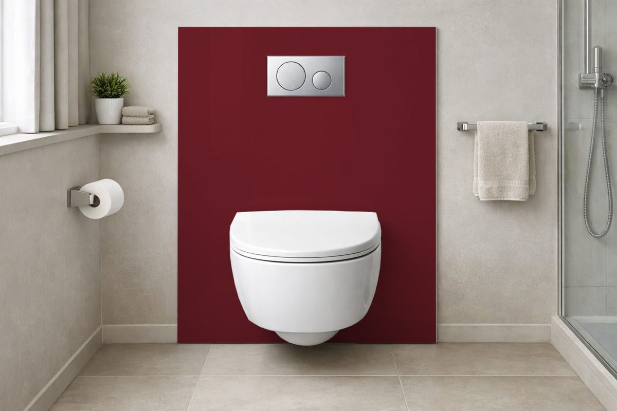 Toilettenrückwand Einfarbig RAL 3004 Purpurrot