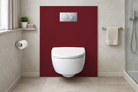 Toilettenrückwand Einfarbig RAL 3004 Purpurrot