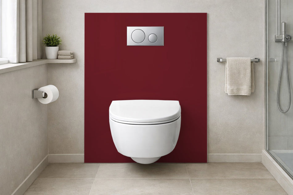 Toilettenrückwand Einfarbig RAL 3004 Purpurrot