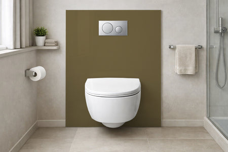 Toilettenrückwand Einfarbig RAL 7008 Khakigrau