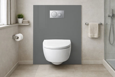 Toilettenrückwand Einfarbig RAL 7037 Staubgrau