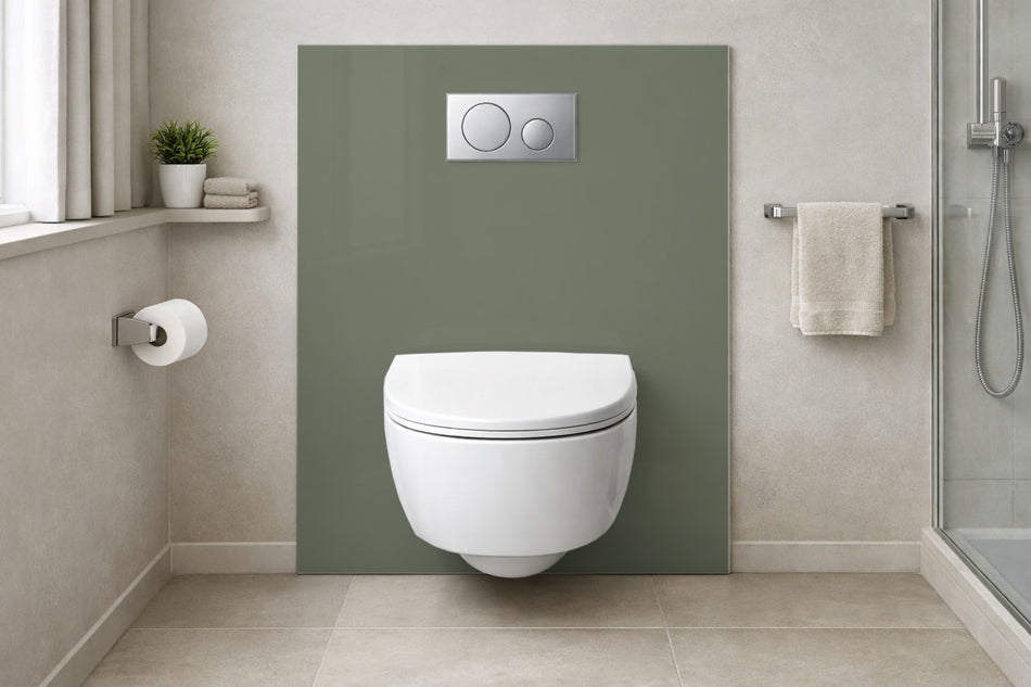 Toilettenrückwand Einfarbig RAL 7033 Zementgrau