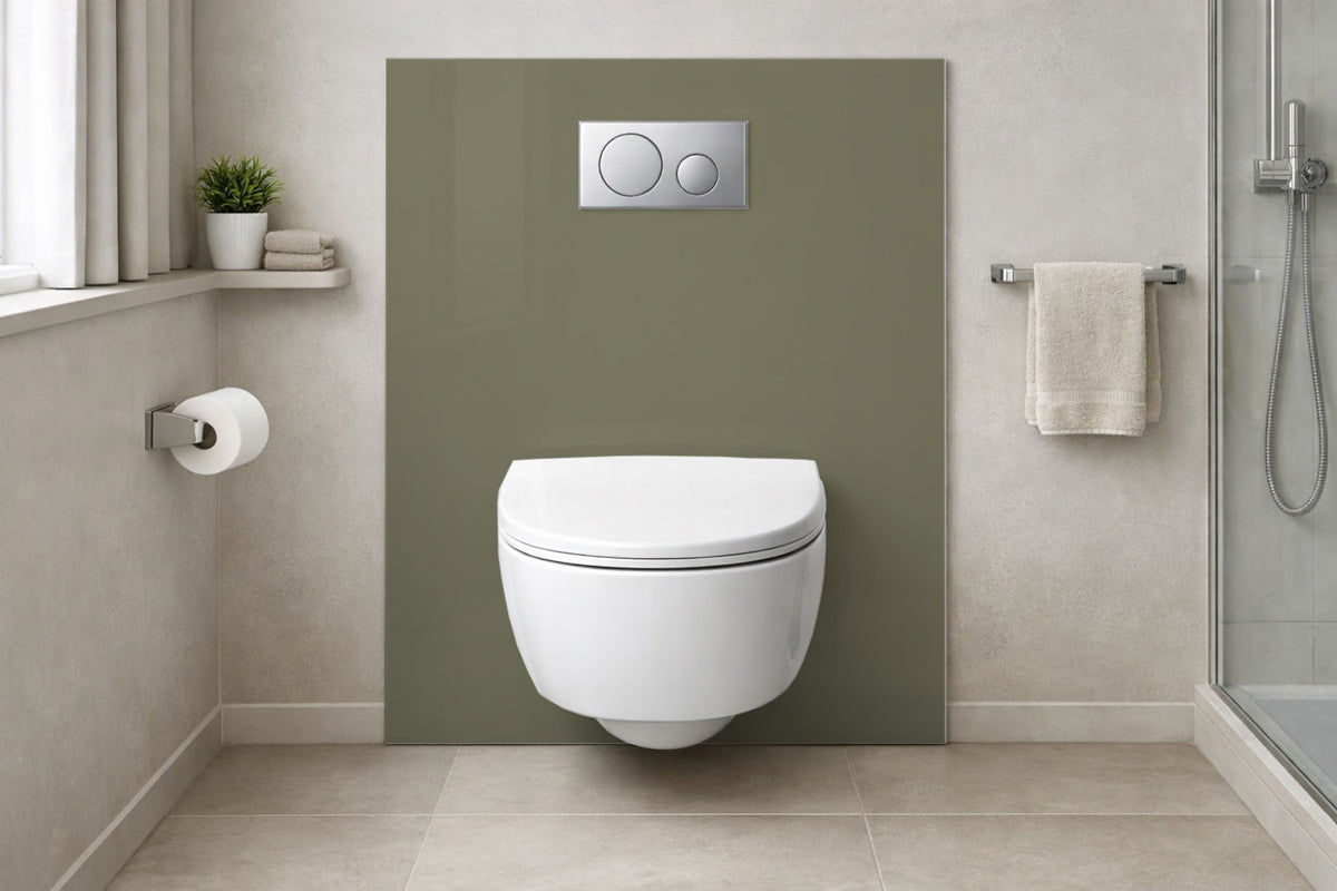 Toilettenrückwand Einfarbig RAL 7002 Olivgrau