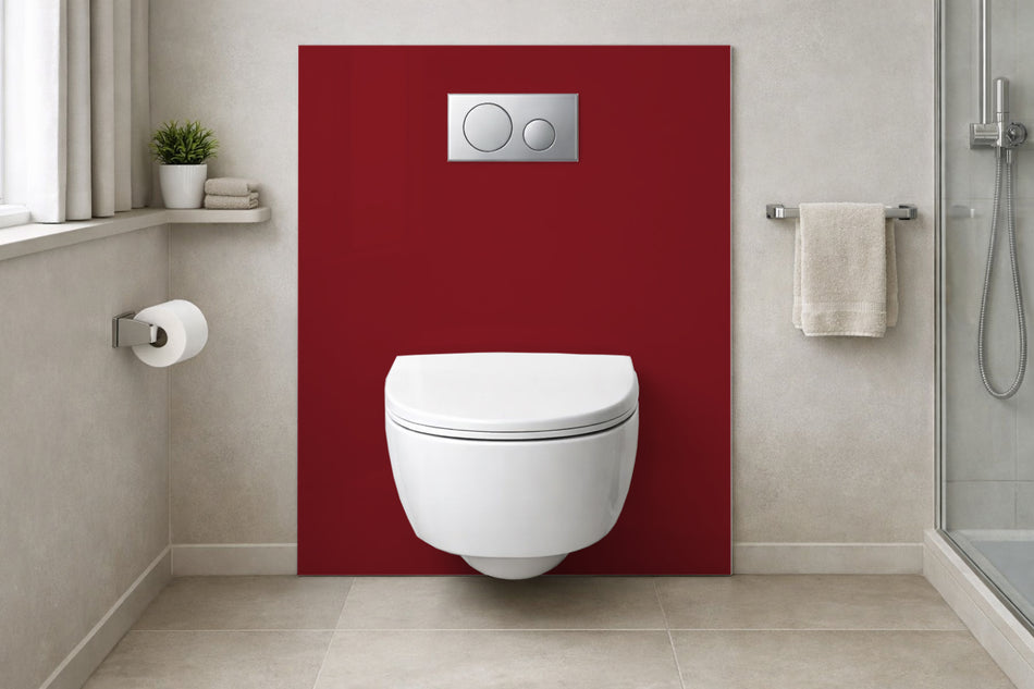 Toilettenrückwand Einfarbig RAL 3003 Rubinrot