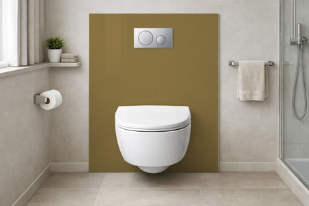 Toilettenrückwand Einfarbig RAL 1036 Perlgold