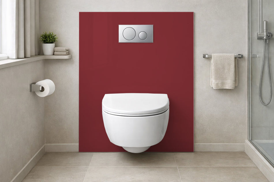 Toilettenrückwand Einfarbig RAL 3022 Perlrubinrot