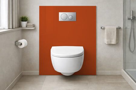 Toilettenrückwand Einfarbig RAL 2001 Rotorange