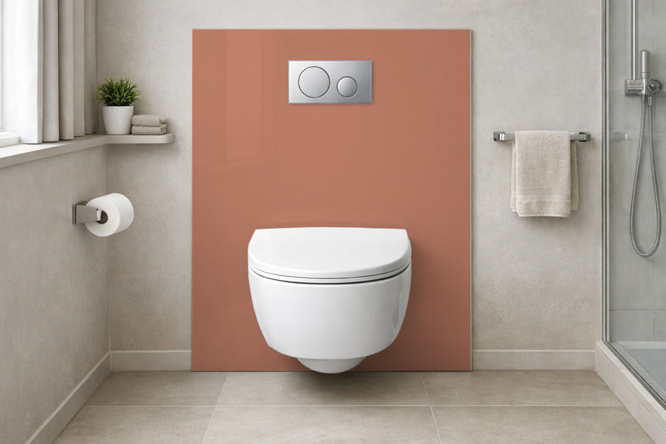 Toilettenrückwand Einfarbig RAL 3012 Beigerot