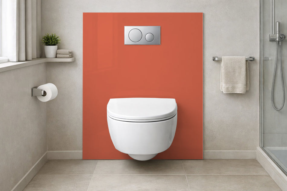Toilettenrückwand Einfarbig RAL 2012 Lachsorange