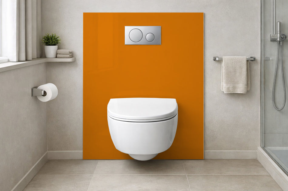 Toilettenrückwand Einfarbig RAL 2000 Gelborange