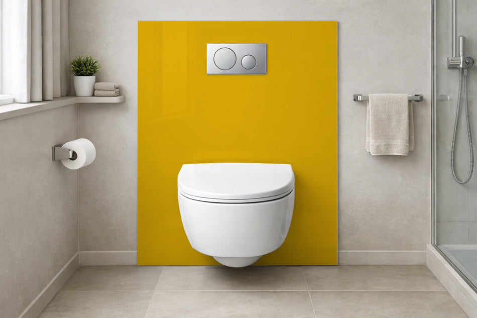 Toilettenrückwand Einfarbig RAL 1004 Goldgelb