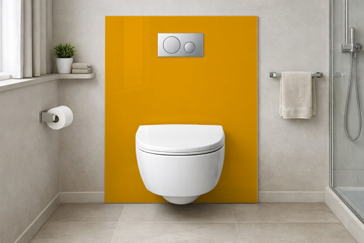 Toilettenrückwand Einfarbig RAL 1007 Narzissengelb