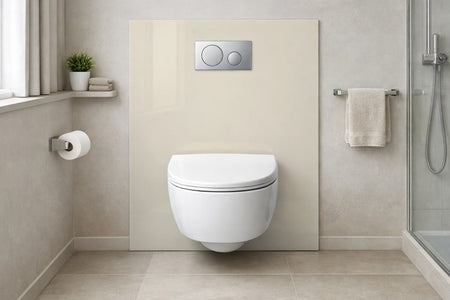 Toilettenrückwand Einfarbig RAL 9001 Cremeweiß