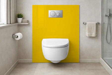 Toilettenrückwand Einfarbig RAL 1023 Verkehrsgelb
