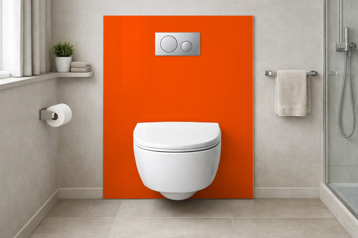 Toilettenrückwand Einfarbig RAL 2005 Leuchtorange