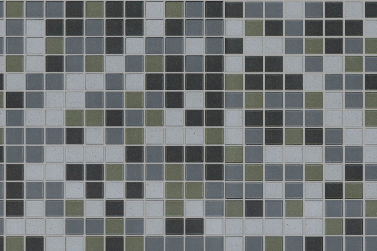 Toilettenrückwand Fliesenoptik