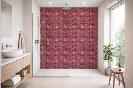 Toilettenrückwand Fliesenoptik