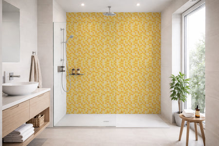 Toilettenrückwand Fliesenoptik