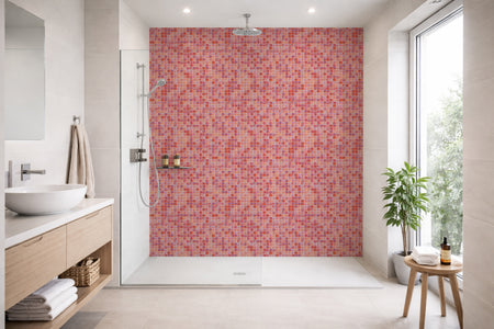 Toilettenrückwand Fliesenoptik
