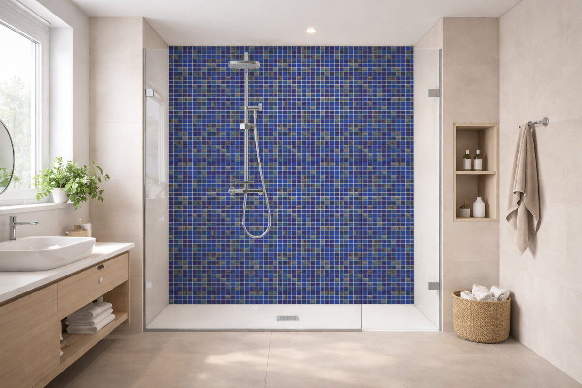 Toilettenrückwand Fliesenoptik