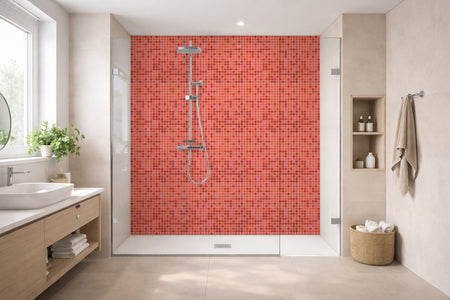 Toilettenrückwand Fliesenoptik