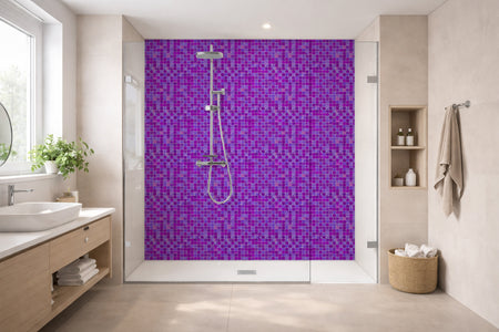 Toilettenrückwand Fliesenoptik