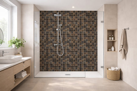 Toilettenrückwand Fliesenoptik