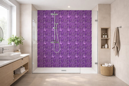 Toilettenrückwand Fliesenoptik