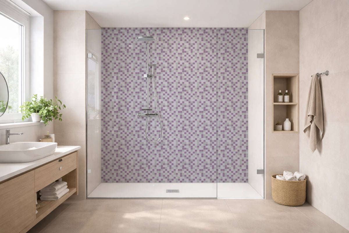 Toilettenrückwand Fliesenoptik