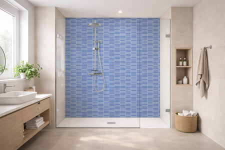 Toilettenrückwand Fliesenoptik