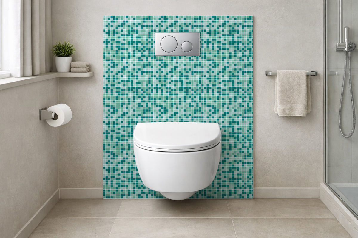 Toilettenrückwand Fliesenoptik