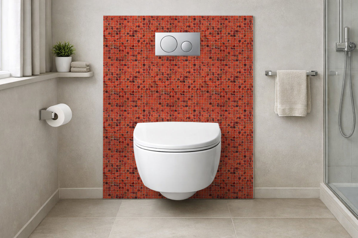 Toilettenrückwand Fliesenoptik