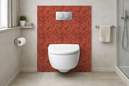Toilettenrückwand Fliesenoptik