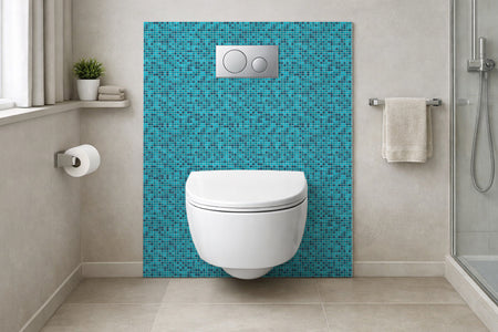 Toilettenrückwand Fliesenoptik