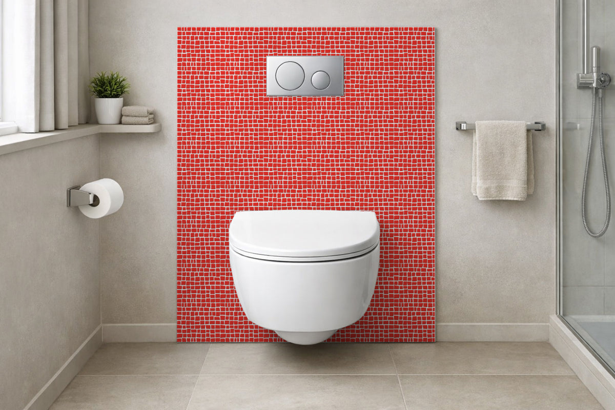 Toilettenrückwand Fliesenoptik
