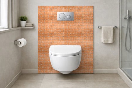 Toilettenrückwand Fliesenoptik