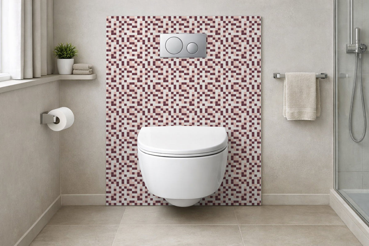 Toilettenrückwand Fliesenoptik