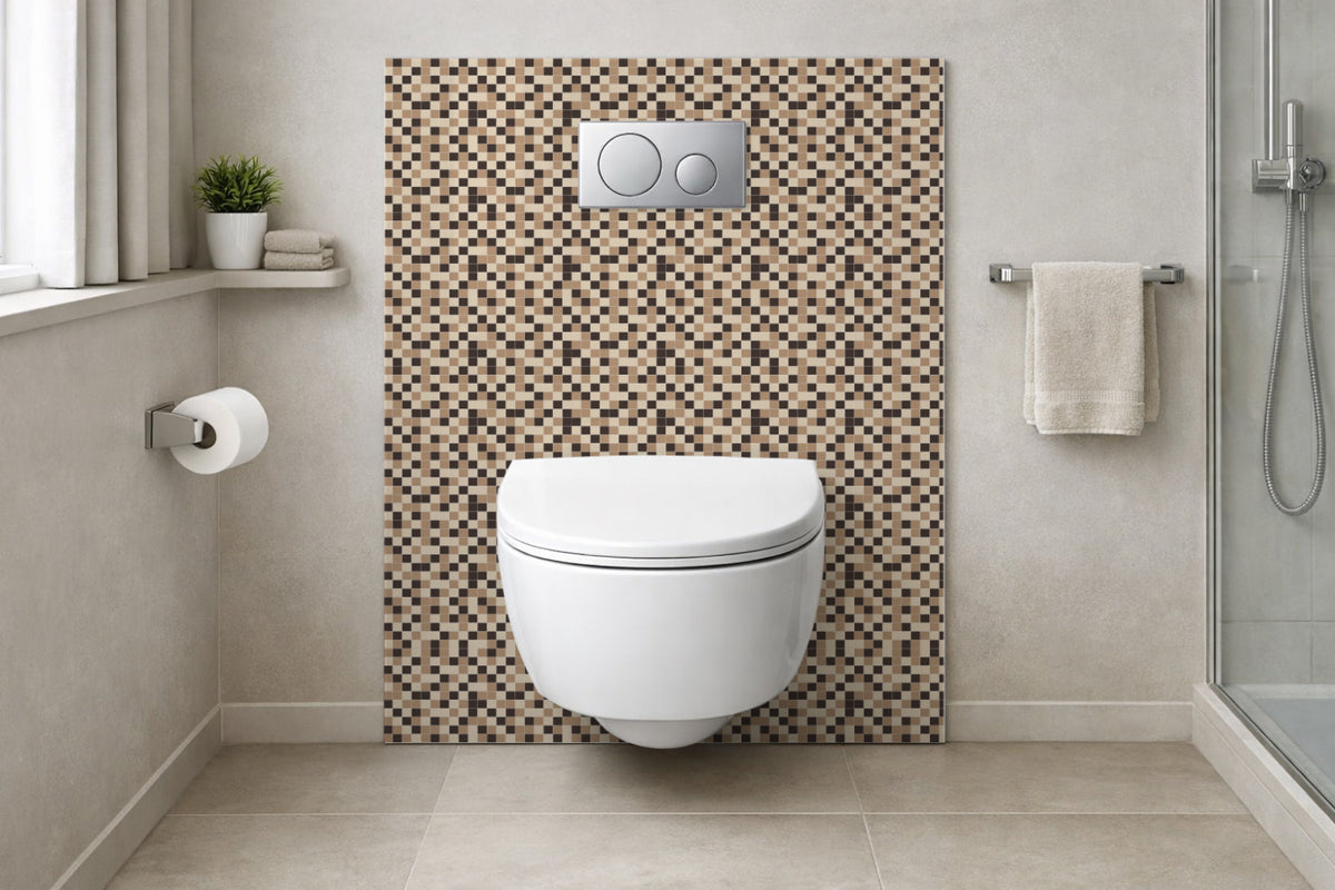 Toilettenrückwand Fliesenoptik