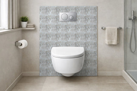 Toilettenrückwand Fliesenoptik