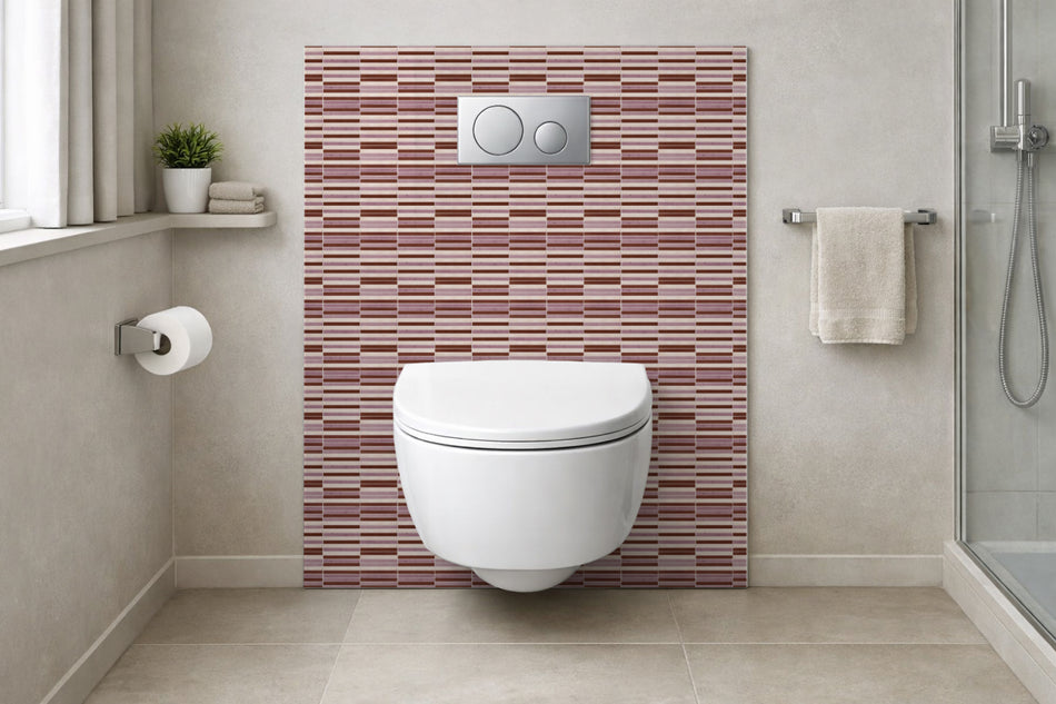 Toilettenrückwand Fliesenoptik