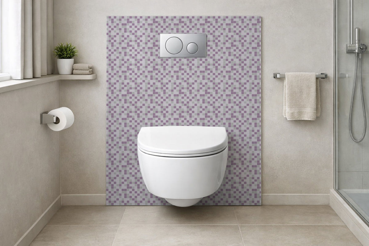 Toilettenrückwand Fliesenoptik