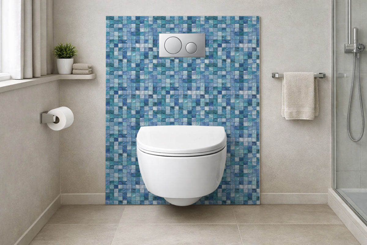 Toilettenrückwand Fliesenoptik