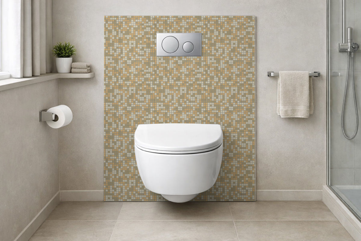 Toilettenrückwand Fliesenoptik