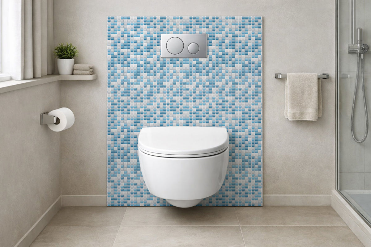 Toilettenrückwand Fliesenoptik