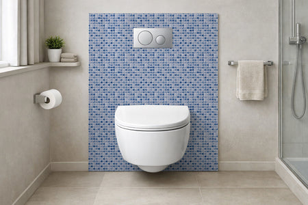 Toilettenrückwand Fliesenoptik