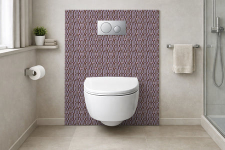 Toilettenrückwand Fliesenoptik