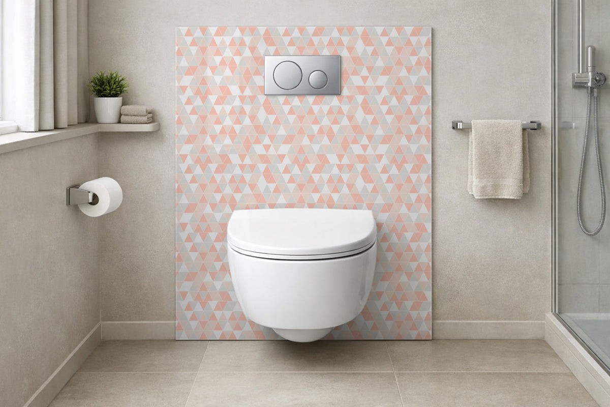 Toilettenrückwand Fliesenoptik
