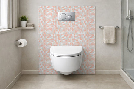Toilettenrückwand Fliesenoptik