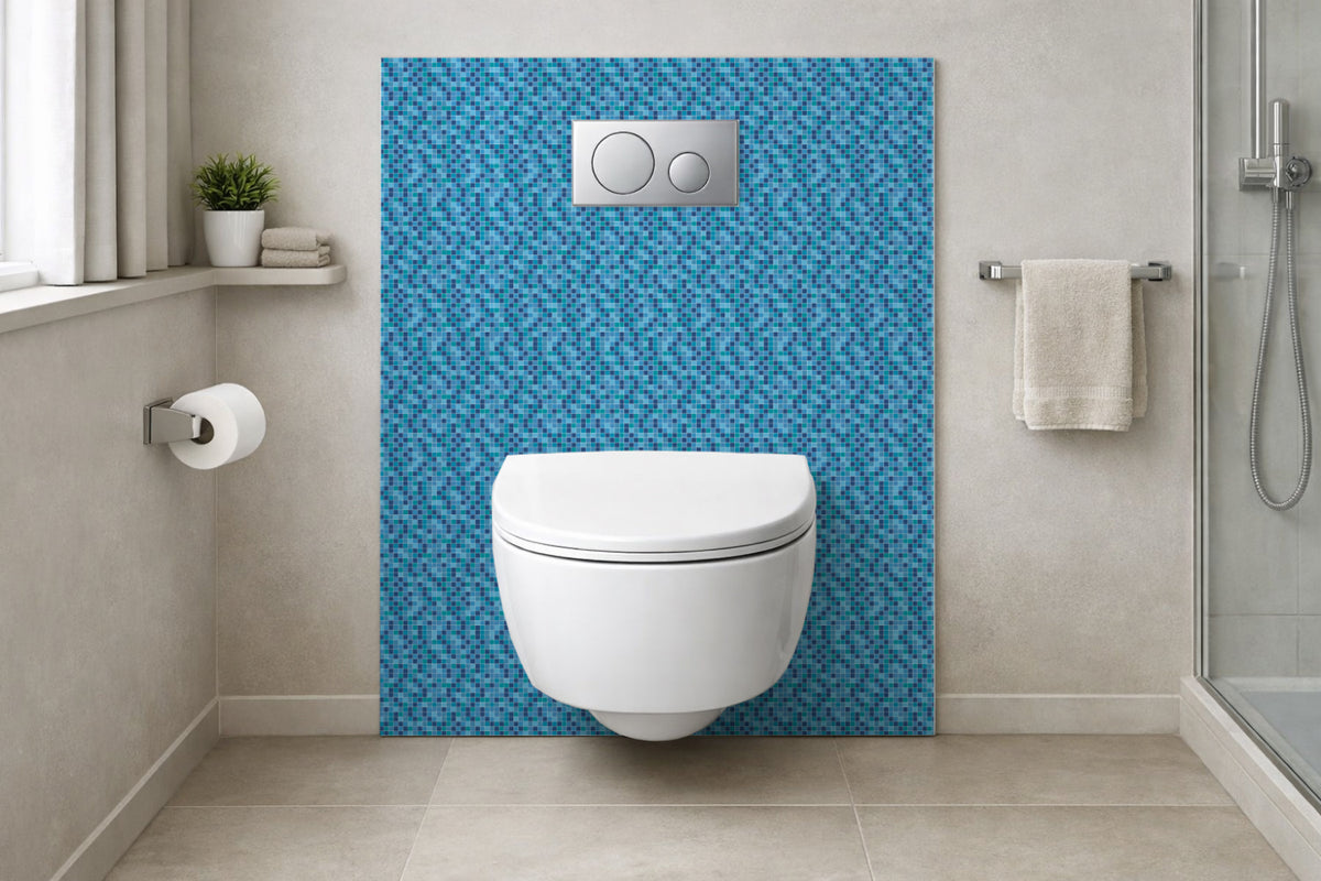 Toilettenrückwand Fliesenoptik